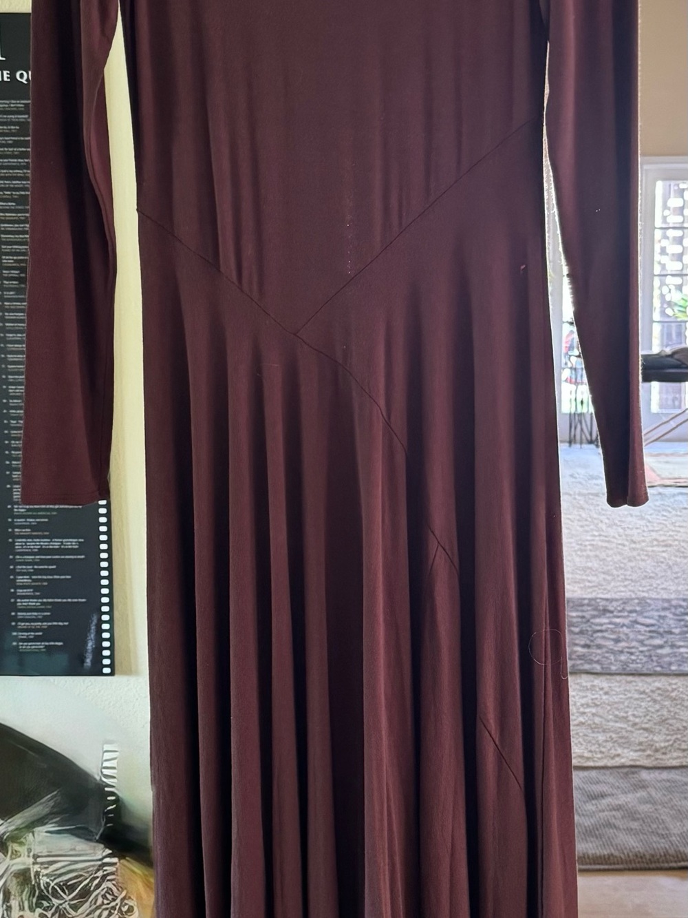 Free People Pescado Chocolate Brown Long-Sleeve Maxi Dress - Picture 5 of 6